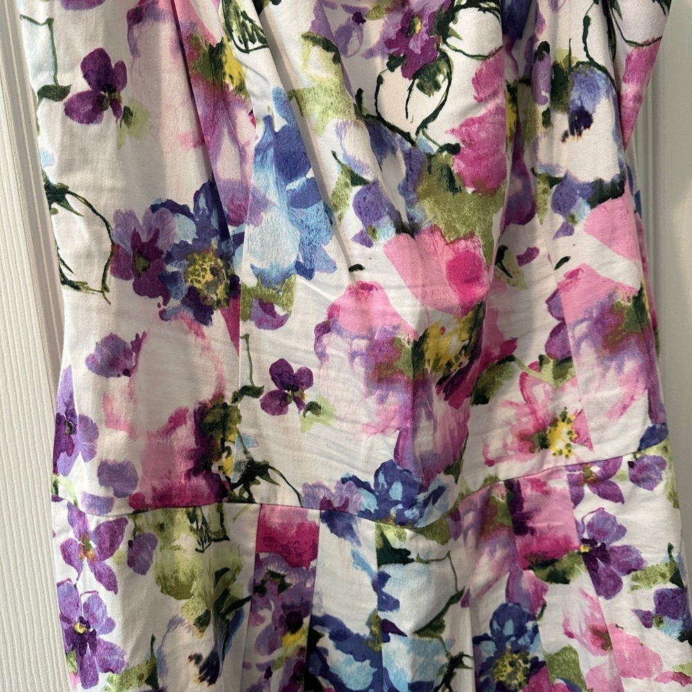 American Living Floral Sleepless Shift Dress Back Zipper Size 16 - Picture 2 of 4